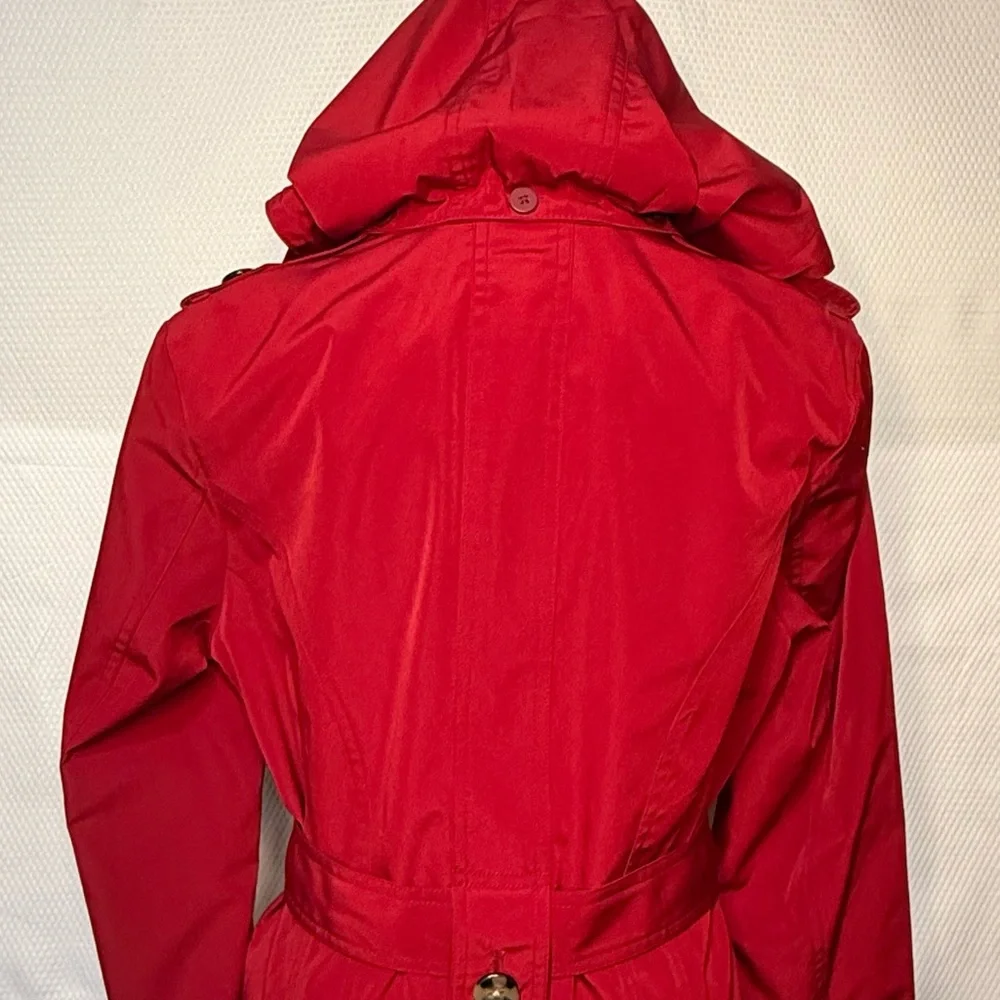 London Fog Vibrant Red Trench Coat